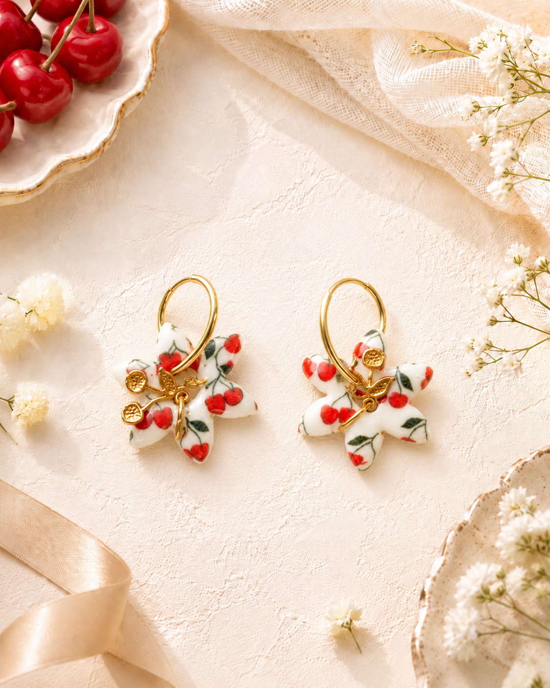 Pendientes Flor de Cereza