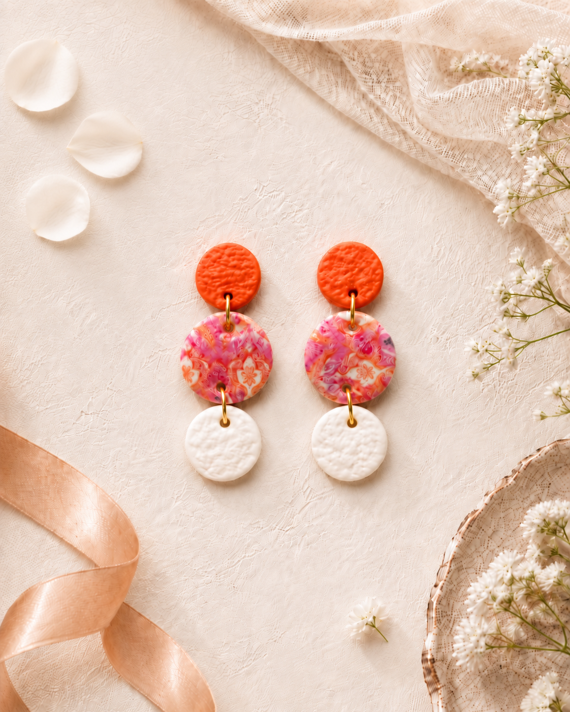 Pendientes Atardecer Floral