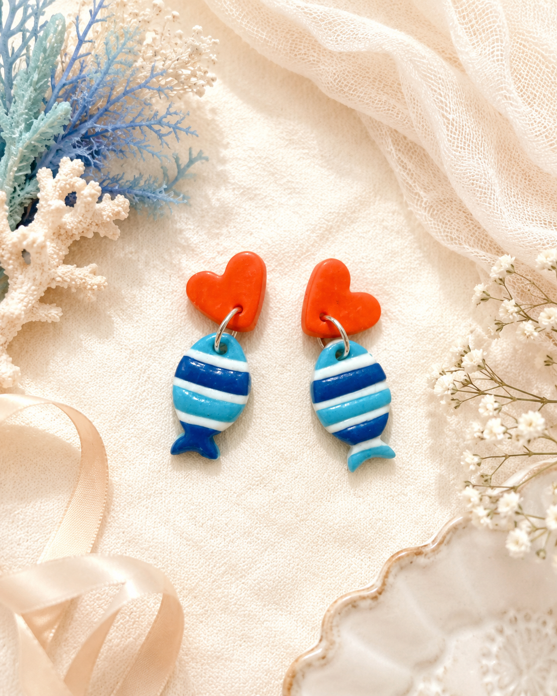 Pendientes Corazón Marinero